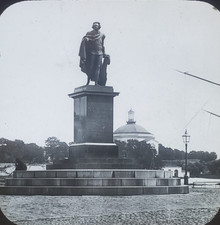 King Gustav III Monument, Stockholm, Sweden, c1890's Magic Lantern Glass Slide picture