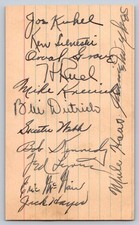13 Hand Signed Autographs of 1940 Chicago White Sox - See description for names picture