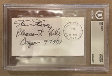 Ken Kesey Signed Autograph Cut 1974 -Postmarked Pleasant Hill Oregon Beckett BAS picture