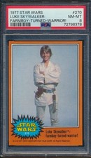 1977 TOPPS STAR WARS SERIES 5 #270 LUKE SKYWALKER FARMBOY PSA 8 NM-MT picture