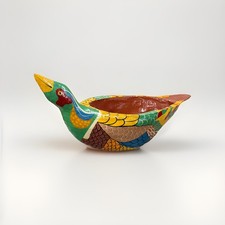 Silvestri 27” Large Hand Painted Bird Sculpture Folk Art Colorful Vintage Decor  picture