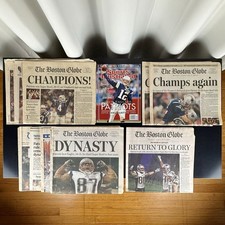 New England Patriots NFL Super Bowl Champions Boston Globe Newspaper Collection picture