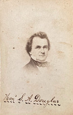 CIVIL WAR U.S. PRESIDENT LINCOLN'S RIVAL CANDIDATE STEPHEN A. DOUGLAS CDV PHOTO picture