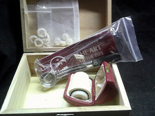 ✔️FALCON PIPE BLOCK MEERSCHAUM BOWL, BOX, DRY RINGS, FILTERS, NATURAL CURVED -K3 picture