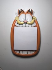 New Vintage 1990's GARFIELD CAT Open Mouth Note Post It Pad Tray Holder By PAWS picture
