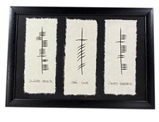 Biddy Murphy Irish Ogham Wall Art, Health, Love & Happiness Made In Ireland picture