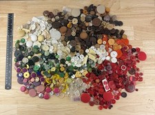 2.5lbs+ Vintage to Modern Sewing Buttons Lot Mixed Materials and Colors picture