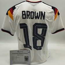 DFB Football Jersey World Cup 2026 Nathaniel Brown Signed Adidas COA New M picture