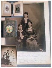 Tintype FULL PLATE + Album, Cdv, Funeral Card 1860s-90 Stanford Family, Indiana  picture