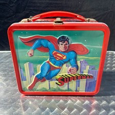 Vintage 1978 Superman The Movie Metal Lunch Box UNUSED Aladdin DC Comics picture