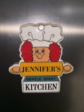 Swib Jennifer”s Kitchen Refrigerator Magnet Chef Hat Rolling Pin Vintage picture