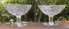 Set Of 2 American Fostoria Stemmed Flared Low Sherbert Dessert 3.