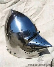 Medieval Houndskull bascinet Metal Helmet with Inner linear Cosplay picture