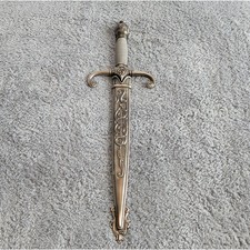 Decorative Dirk Dagger Double-Edge Metal Blade & Full Tang Handle With Sheath picture