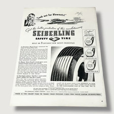 1939 Seiberling Safety Tire Look Out For Blowouts Vintage Ad Q picture