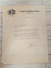 1938 The First National Bank of Kenmore NY Letter Human Relations in Business picture