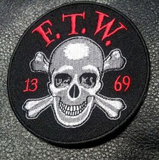 SONS OF OUTLAW  F.T.W SKULL BONES 13-69 BIKER ANARCHY GANG FTW PATCH  picture