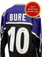 PAVEL BURE HAND SIGNED HOCKEY AUTHENTIC JEREEY WESTERN BAS COA picture