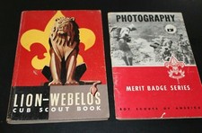 Vtg Cub Scout Book Lot Webelos 1954  & Photography Merit Badge 1957  1950s -Y-@ picture