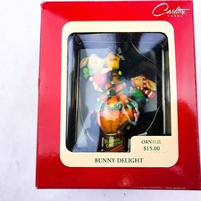 Carlton Cards Bunny Delight Christmas Ornament  Heirloom Collection 1994 picture