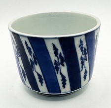 Antique Edo Period Ko-Imari Blue & White Striped Soba Choko, Japan c.1800s picture