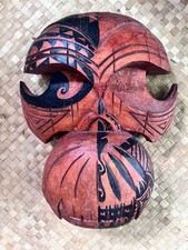 Lg. Tiki Mask Māori Tattoo Monkey Skull by Doug Horne And Smokin' Tikis Oceanic picture