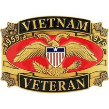 Vietnam Veteran Detailed Heavy Duty Best Quality Belt Buckle - New picture