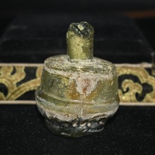Genuine Ancient Roman Glass Bottle Vessel Circa 1st Century AD picture