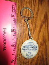 Vintage Syracuse NY Key Ring Keychain Kemper Insurance Old Collectible  picture