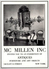 MC Millen Inc Antiques Furniture & Art Objects 148 East 55 St NY 1939 Ad 5AK8-H3 picture