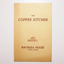 Vintage Nachusa House Dixon Illinois the Copper Kettle Restaurant Menu picture