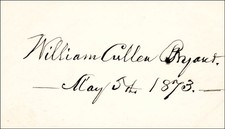 WILLIAM CULLEN BRYANT - SIGNATURE(S) 05/05/1873 picture