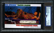 Rod Steiger signed autograph 3.5x5 Actor The Illustrated Man Custom Cut PSA Slab picture