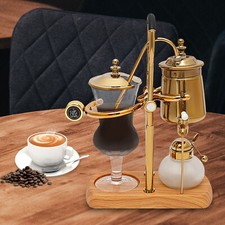 Gold Belgium Royal Family Balance Syphon Coffee Tea Pot Maker Coffee Machine Set picture