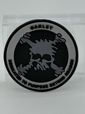 OAKLEY SKATTER SKULL CROSS SI MILITARY ROUND PATCH COIN TOKEN PIN ELITE BLACK picture