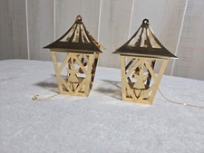 Georg Jensen Christmas Collectibles Tealight Lanterns - Pair of 2 Gold Plated picture