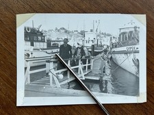 Vintage 1940s Newport Beach Newport Harbor Boats Docked Lido Wharf Photo picture
