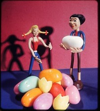 Tabletop Easter Eggs Anyone? - Clever creative Stereo Realist Slide #529 picture
