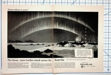 1950s Douglas Missiles DEW Line Cold War Defense Arctic Radar Ad Print picture