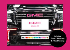 For 2021 2022 2023 GMC Yukon Front & Rear Grille Emblem Letter Vinyl Decal Set picture