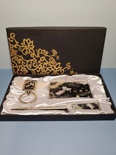 Korean Mother-of-Pearl Gift Set featuring a Crane and Turtle Design - BRAND NEW picture
