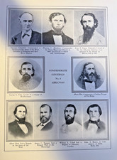 1912 Illustration Arkansas Confederate Generals Lucius Polk Albert Pike picture