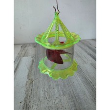 Vintage spinner green ornament Xmas tree glitter red picture