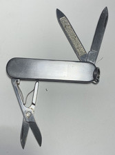 Victorinox Swiss Army Knife Classic SUPER THIN Silver Metal 58mm RARE picture