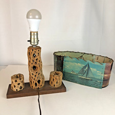 Vintage Cholla Cactus Lamp Photo Shade Handmade Southwest Mid Century Works picture