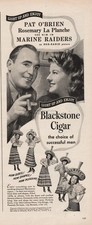 1944 Blackstone Cigar Marine Raiders Pat O'Brien Rosemary LaPlanche Movie Ad picture