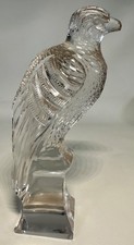 1920's Steuben Sepia Cut Glass Crystal Eagle Hawk Bird Figurine Frederick Carder picture