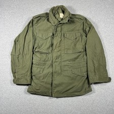Vintage Vietnam War M65 Field Jacket Mens Small OG 107 60s Hooded Sateen Militar picture