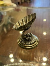 Antique Open Salt Cellar Dolphin Koi Silver picture