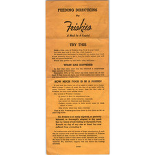 c1940s Friskies Dog Food Feeding Directions Brochure Albers Bros Milling Co Pet picture
